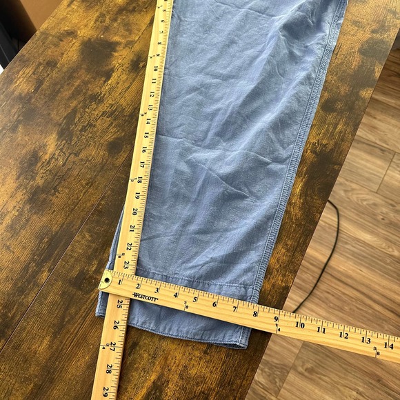 Anthropologie malin utility pants size large blue (missing belt) pull on - Picture 8 of 9